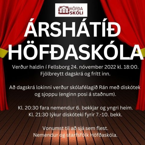 Árshátíð Höfðaskóla í Fellsborg