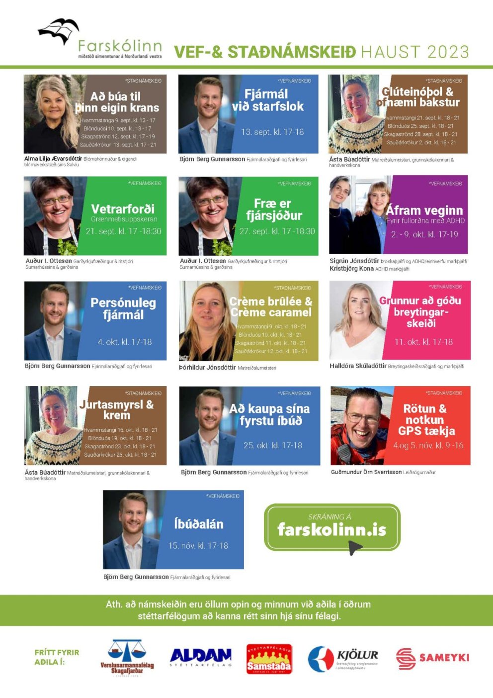 Farskólinn - fjögur námskeið á Skagaströnd