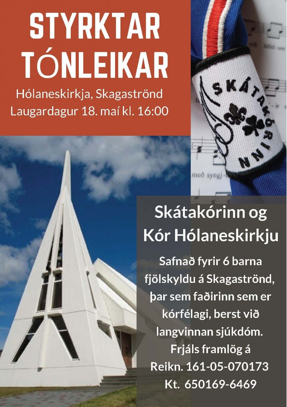 Styrktartónleikar Skátakórsins og Kórs Hólaneskirkju