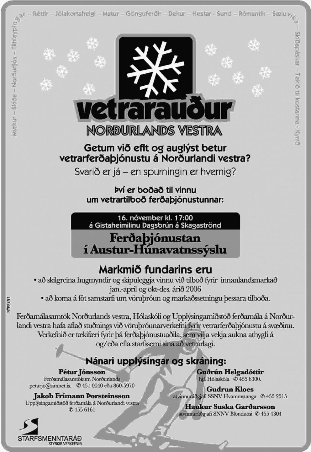 Auglýsing um ferðaþjónustuverkefni