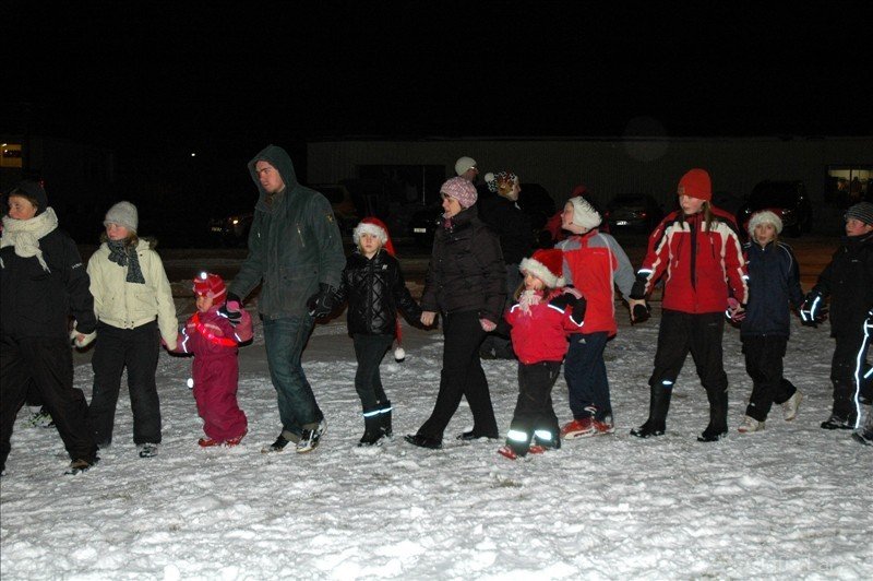 Kveikt á jólatrénu á Skagaströnd