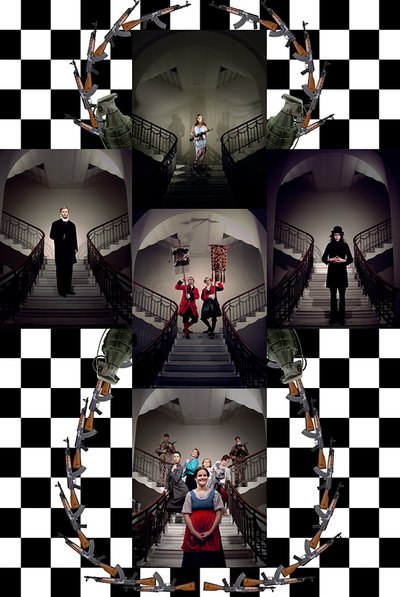 Flóttamannabúðir í Þjóðleikhúsinu