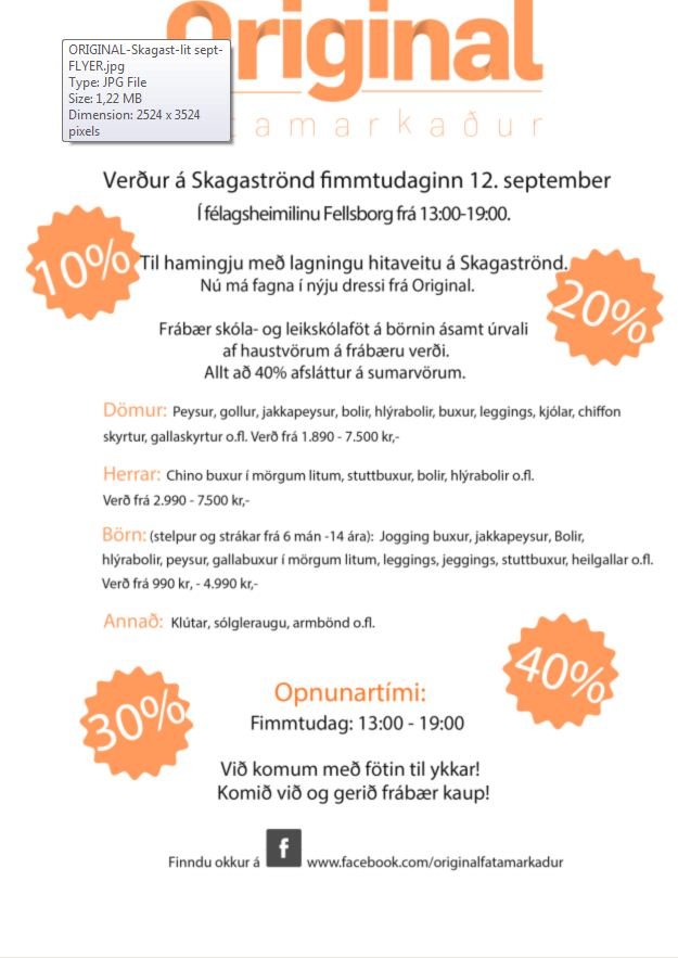 ORGINAL Fatamarkaður