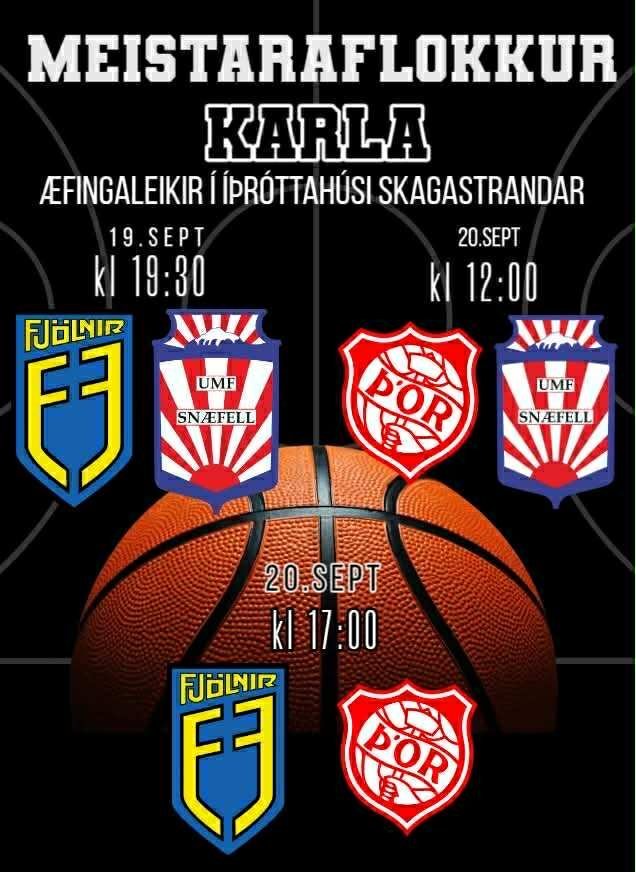 Meistaraflokkur karla í körfubolta spilar æfingaleiki á Skagaströnd