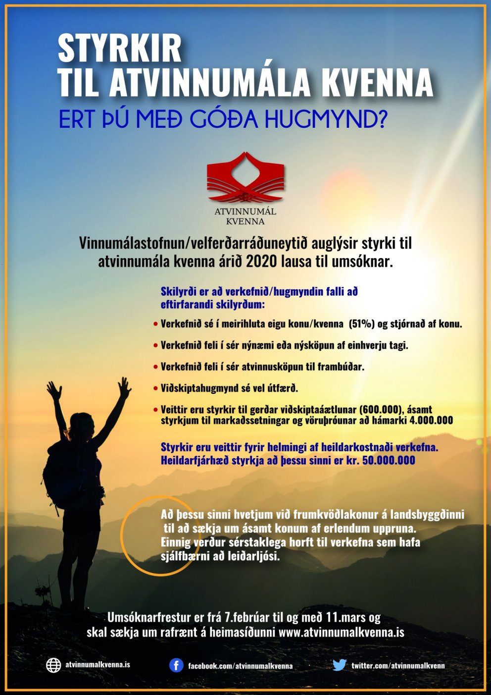 Styrkir til atvinnumála kvenna