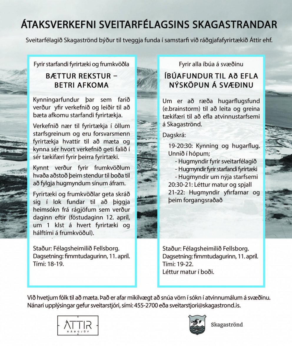 Átaksverkefni Sveitarfélagsins Skagastrandar í atvinnumálum