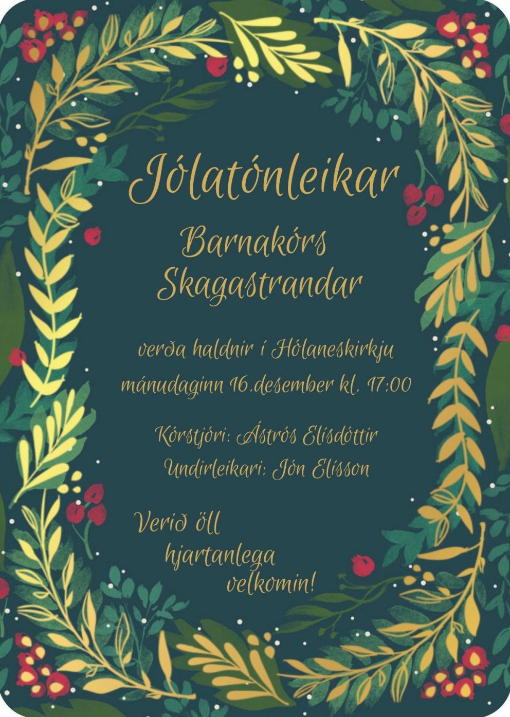 Jólatónleikar Barnakórs Skagastrandar