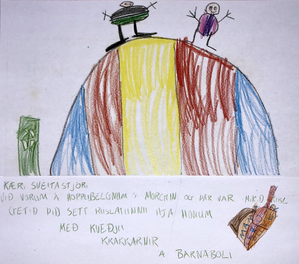 Heimsókn frá krökkunum á Barnabóli