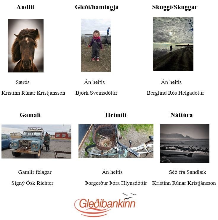 Úrslit í ljósmyndakeppni Gleðibankans 2022