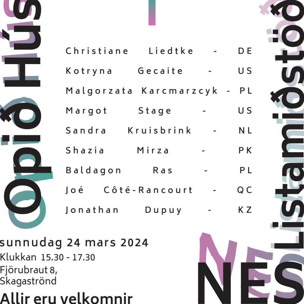 Nes Listamiðstöð opið hús 24. mars