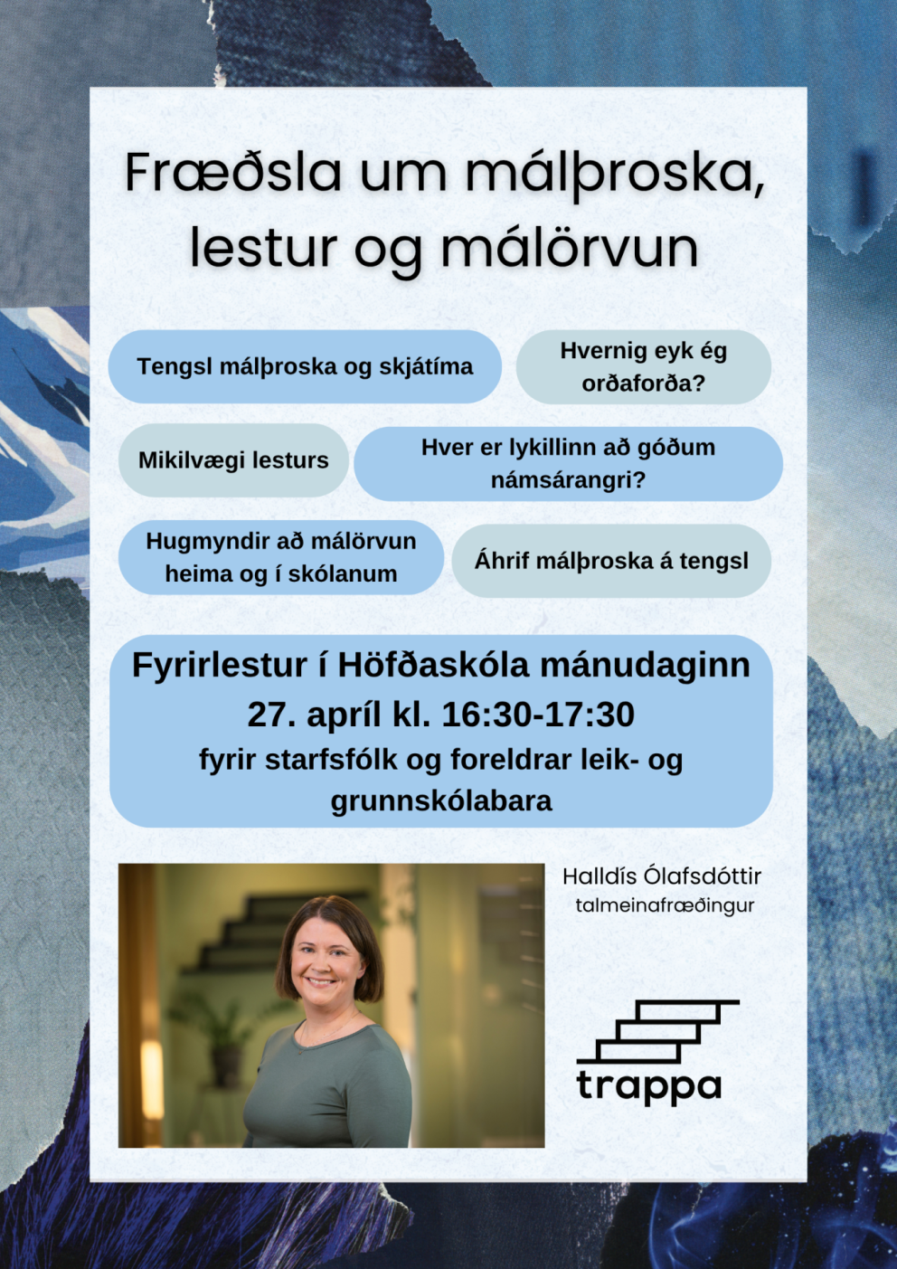 Fræðsla um málþroska, lestur og málörvun