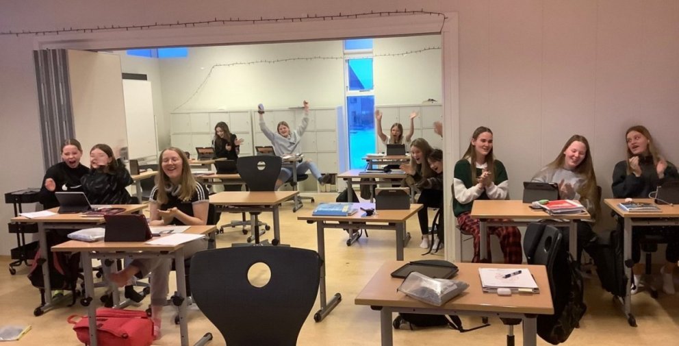 Mynd af nemendum í Höfðaskóla - fengin að láni frá heimasíðu skólans.