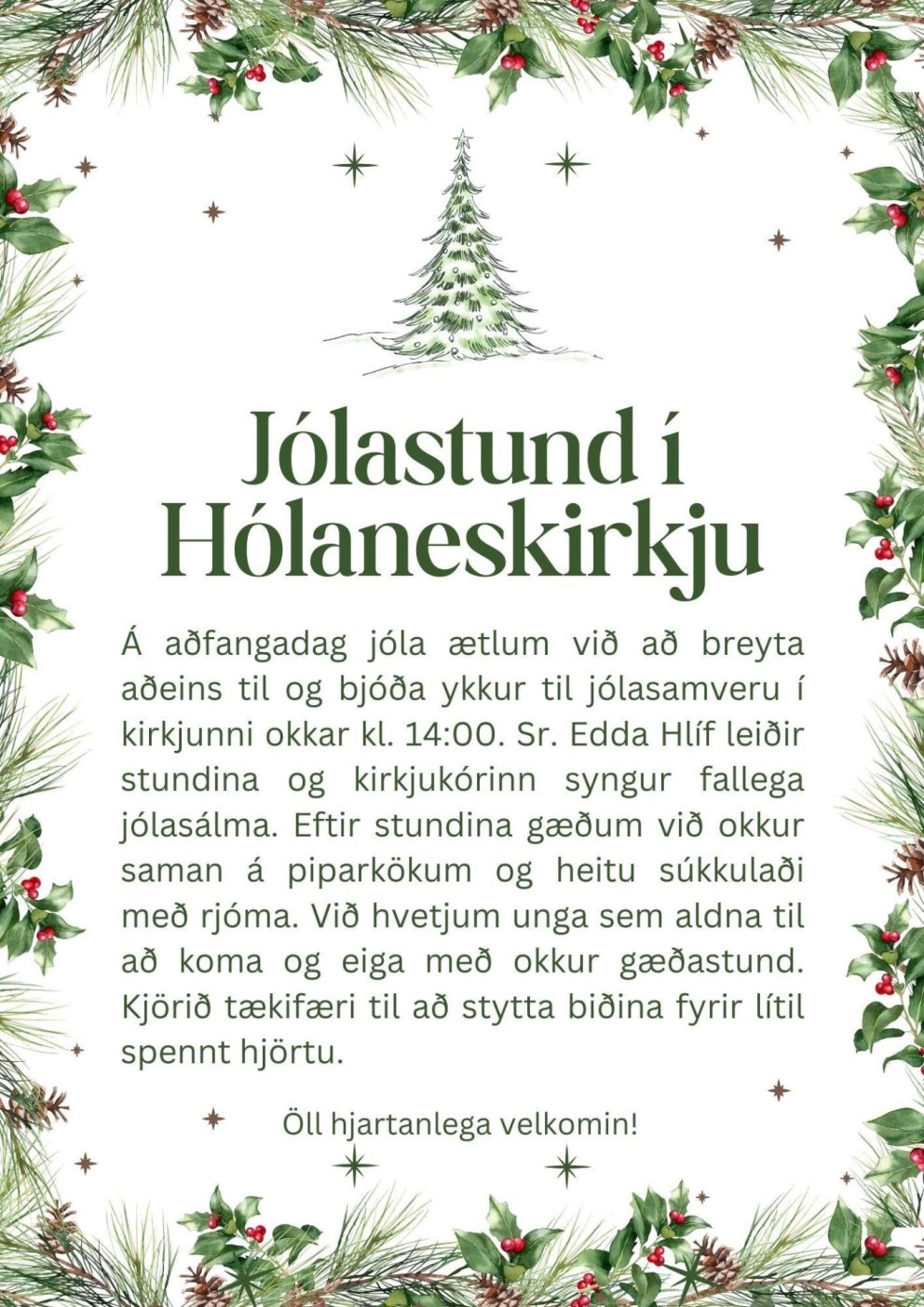 Jólastund í Hólaneskirkju