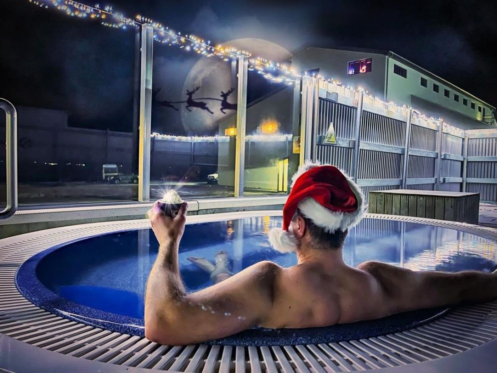 Jólastemmning í sundlauginni á Skagaströnd