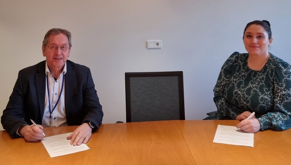 Tryggvi Þór Haraldsson forstjóri Rarik og Alexandra Jóhannesdóttir sveitarstjóri