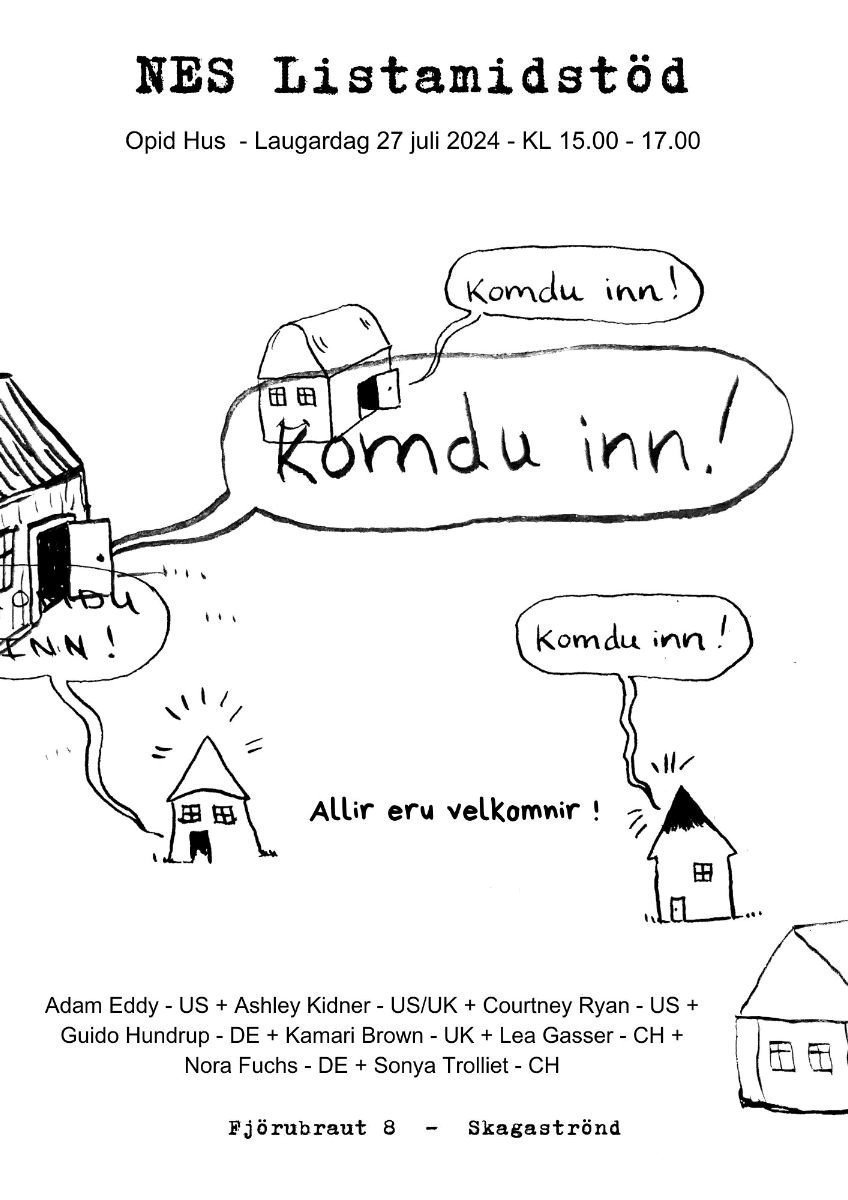 NES listamiðstöð opið hús laugardaginn 27. júlí