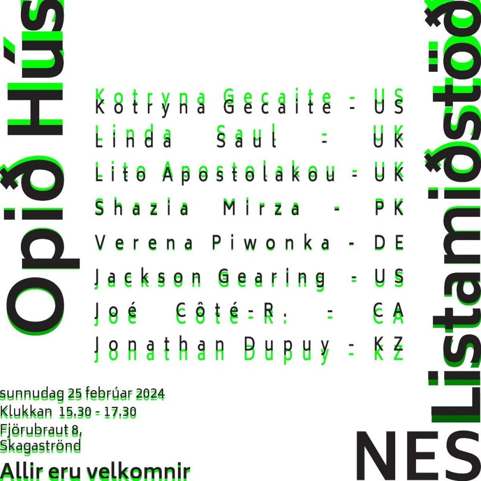 Nes listamiðstöð opið hús 25. febrúar