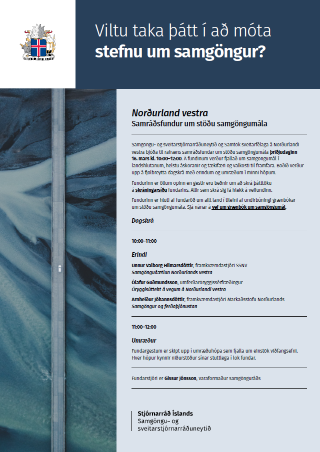 Viltu taka þátt í að móta stefnu um samgöngur?