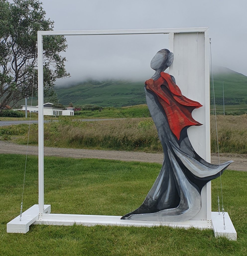 Útilistaverk sett upp á Norðurstrandarleið