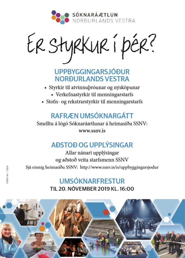 Opið fyrir umsóknir í Uppbyggingarsjóð Norðurlands vestra