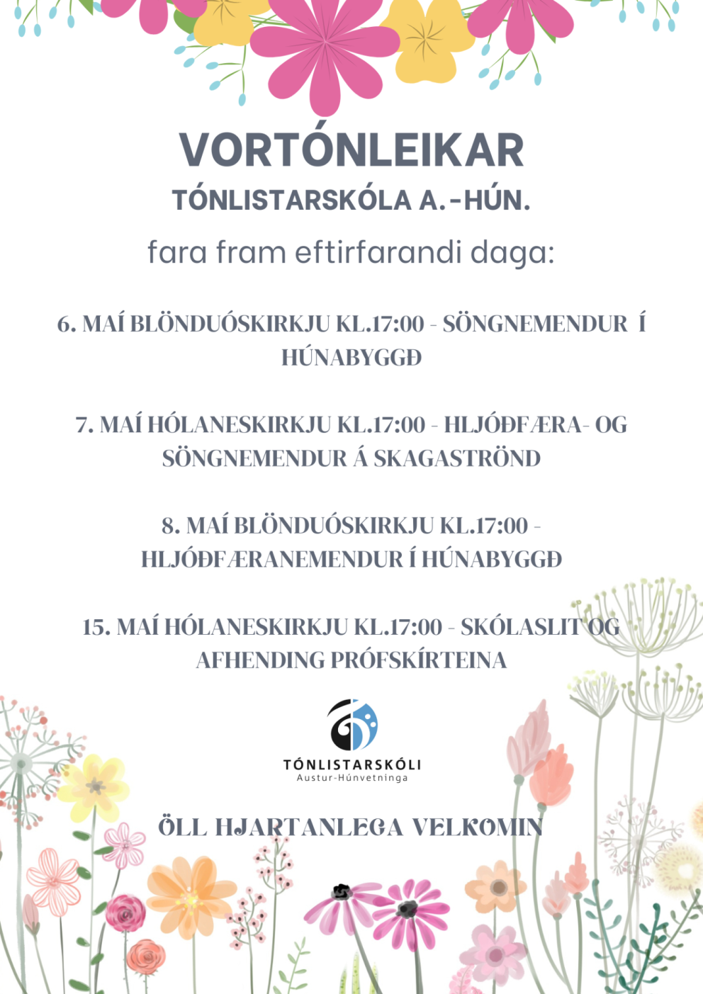 Vortónleikar Tónlistarskóla A-Hún