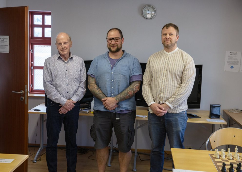 Þrír af fjórum efstu, talið frá vinstri Lárus – Martin – Valtýr