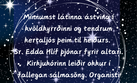 Allra heilagra messa í Hólaneskirkju á morgun klukkan 20:00