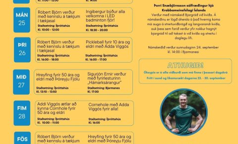 Be active - Íþróttavika Evrópu dagskrá