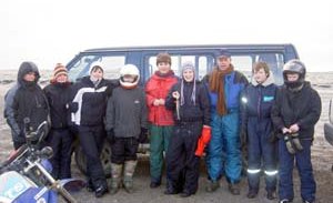 Félagsmiðstöðin í dorgveiði á Langavatni