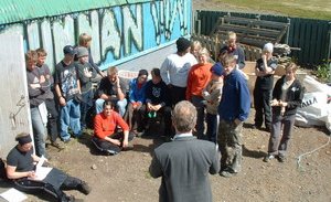 Mynd úr Vinnuskólanum frá síðasta sumri