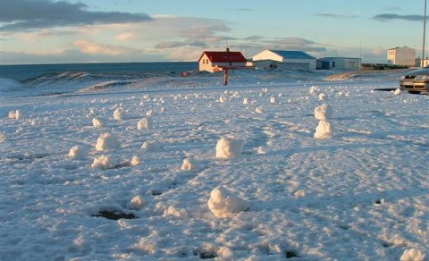 Sérstakar aðstæður í snjónum.