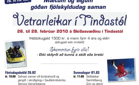 Vetrarleikar í Tindastól um helgina