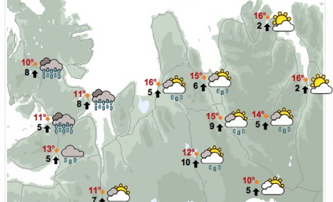 Verður 16 gráðu hiti á laugardaginn?