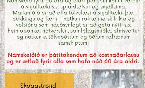 Tölvu- og snjalltækjanámskeið fyrir 60+ endurgjaldslaust!