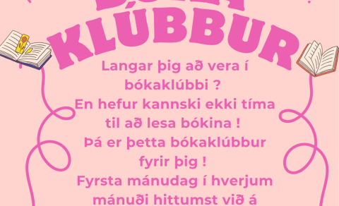 Bókaklúbbur - klukkan 20:00 í kvöld