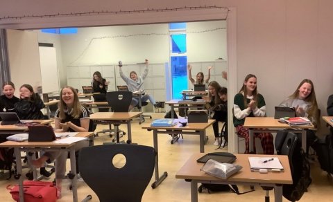 Mynd af nemendum í Höfðaskóla - fengin að láni frá heimasíðu skólans.