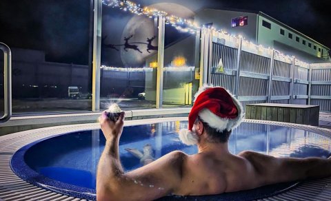 Jólastemmning í sundlauginni á Skagaströnd