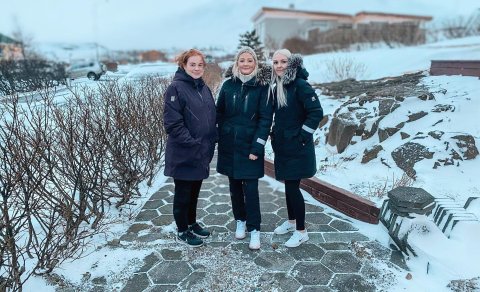 Emilía Ýr Dagsdóttir, Helena Mara Velemir og Þórey Fjóla Aradóttir.