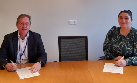 Tryggvi Þór Haraldsson forstjóri Rarik og Alexandra Jóhannesdóttir sveitarstjóri