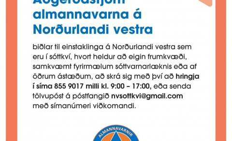 Aðgerðastjórn almannavarna á Norðurlandi vestra - skráning á sóttkví