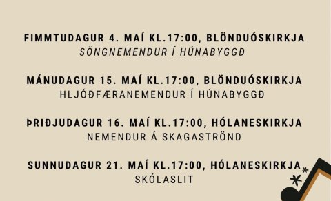 Vortónleikar Tónlistarskóla A-Hún