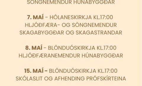 Vortónleikar Tónlistarskóla A-Hún