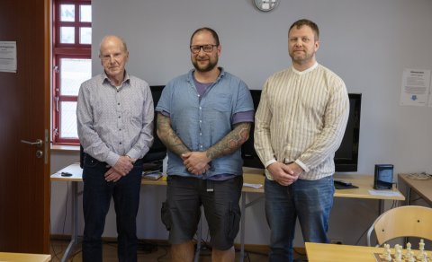 Þrír af fjórum efstu, talið frá vinstri Lárus – Martin – Valtýr